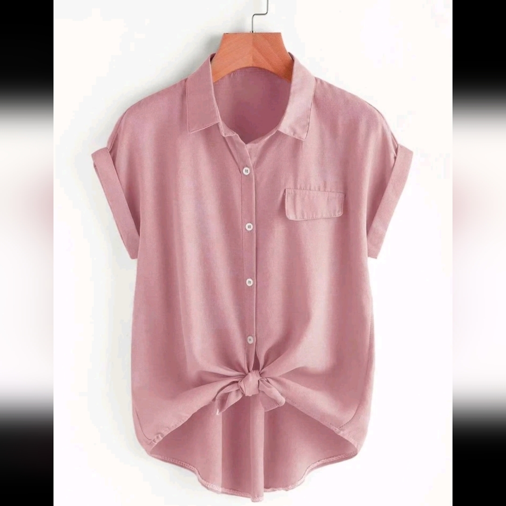 Shein / sleeveless button up / L